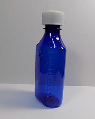 Diplomirani ovalni kobalt plava boca od 4 unce RX lijekove s paketom od 100-farmaceutskih razreda-one koje prodajemo ljekarnama, liječnicima,