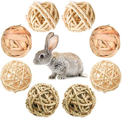 8 PCS Male životinje igraju kuglice kotrljajuća aktivnost žvače igračke za grickanje poslastica za zečeve zamorke činčila zeko prirodne