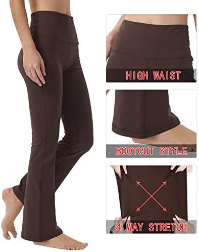 Keolorn bootcut joga hlače za žene visoki struk za vježbanje hlače za žene za kontrolu trbuha bootleg radne hlače odijevanje hlače