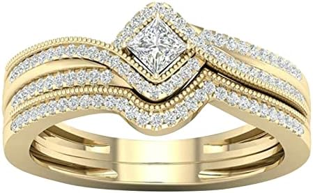 Ženski prsten za djevojku mikrocircon nakit s umetnutim prstenom poklon prstenovi set ženskih prstenova