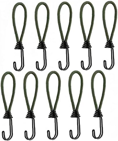 Froiny 10pcs kuke za kabel od bungee, 6 -inčne žičane kuke s elastičnim konopcima za kapice za kampove čamce