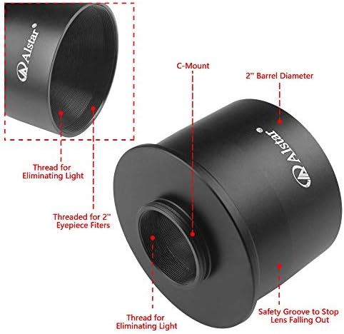 Alstar C Monting na 2 Adofotografija s adapterom za video kameru - za jedan C -mount do 2 konvertorom okulara za teleskope
