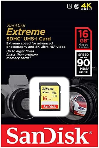 Kartica SanDisk Extreme SD Karticu od 16 GB Speed Class 10 UHS-1 U3 C10 4K HD16G SDHC s kompatibilnih digitalnih fotoaparata, računala,
