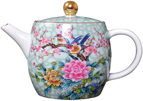 Hemoton Teapot Royal Vintage Bone China čaj čaj cvijet ptica porculan Porculan lonac lonac lonac Posluživanje čajnog čajnog čajnika