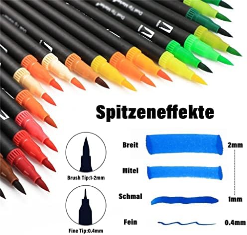 Slsfjlkj 100/120 boje akvarelne umjetničke markere set četka olovka dvostruki vrh fineliner crtanje slikanje pribora za bojanje mang