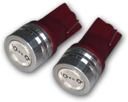 TuningPros Ledx5-T10-RHP1 T10 Wedge LED žarulja, LED crveni set od 10-PC velike snage
