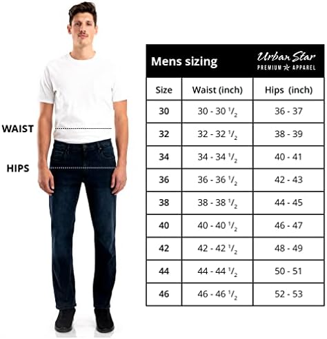 Muške traperice širokog kroja-rastezljive traperice ravnih nogavica za muškarce - najudobnije hlače