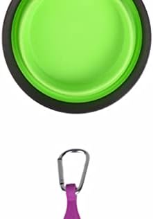 Silikonska zdjela za kućne ljubimce s kopčom za penjanje prikladna sklopiva zdjela za hranu za pse zelena zdjela za pse