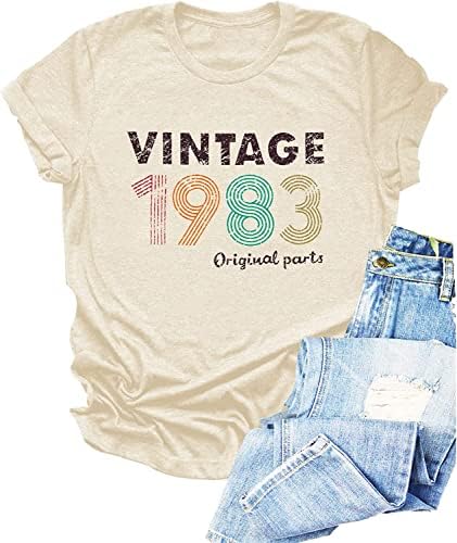 Vintage majica za žene iz 1983. godine, majice za 40. rođendan, ideja za poklon za žene, rođendanske majice, retro majice