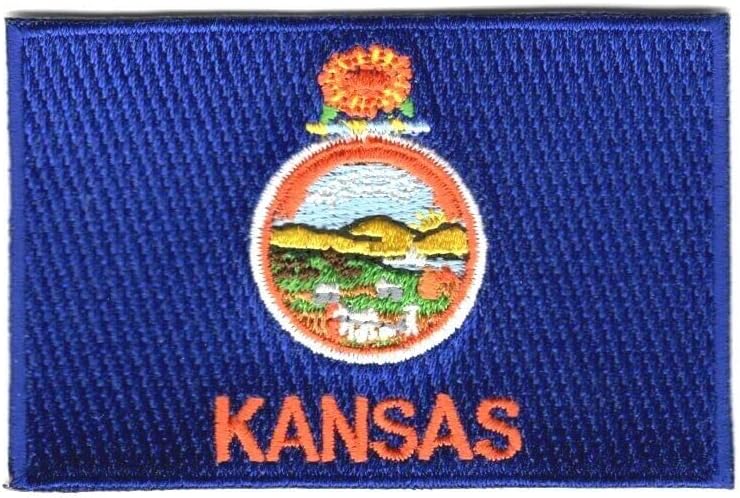 Kansas State zastave željezo na flasteru 3
