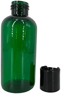 4 oz zelene bostonske plastične boce -12 pakiranje prazne punjenja boca - besplatno bpa - esencijalna ulja - aromaterapija | Crni pritisnite