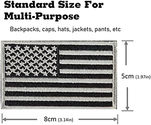 2PCS Premium Hook and Loop USA US American Flag Taktički zakrpe s kukom i petljom za ruksake kapice šeširi jakne hlače 8 cm x 5 cm