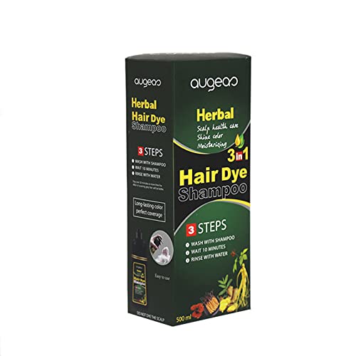 Crni instant šampon u boji kose za sivu kosu, šampon za bojenje od 3 u 1 crnoj kosi, jednostavan za korištenje biljnog šampona za bojanje,