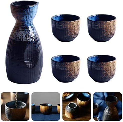Doitool naočale za pucanj naočale staklene vode boce keramičke čajne šalice keramičko japansko sake set sake ser set 4 sake šalice