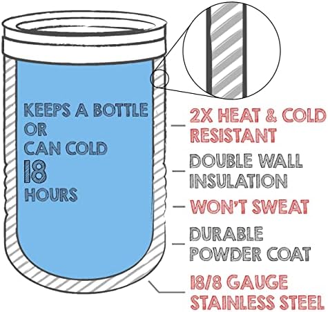 Clear Water Home Roba 4 -u -1 od nehrđajućeg čelika od 12 oz, dvostruki zid vakuuma izolirana limenka ili hladnjaka za boce drži pića