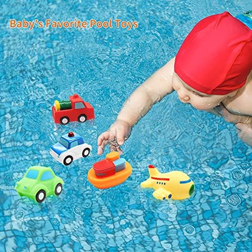 Toddler Bath Toys igračka za kade - Djeca s plutajućim vodama za sprej za sprej zabavno vrijeme kupke s brodom, plijenom, vatrogasnim