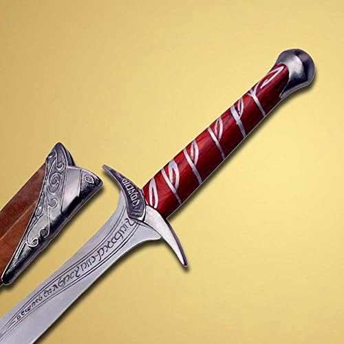 Ručno izrađeni mač mača Gospodar prstenova s ​​krastajući i zaslon plaka - Bilbo Baggins od nehrđajućeg čelika i Frodov mač ubod