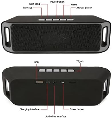 1VZHV3 Prijenosni bežični Bluetooth zvučnik punjen s pozivom FM TF kartica USB Aux