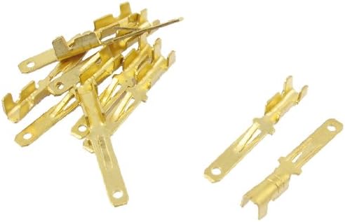 UXCELL muški konektori za ožičenje Spade Crimp terminala, 2,8 mm, zlatni ton, 10 komada