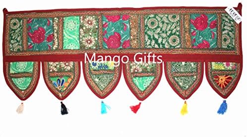 Mango pokloni ručno izrađeni etnički dekor doma Toran tapiserija Izvezena vijenaca za vijenac Vise Indija