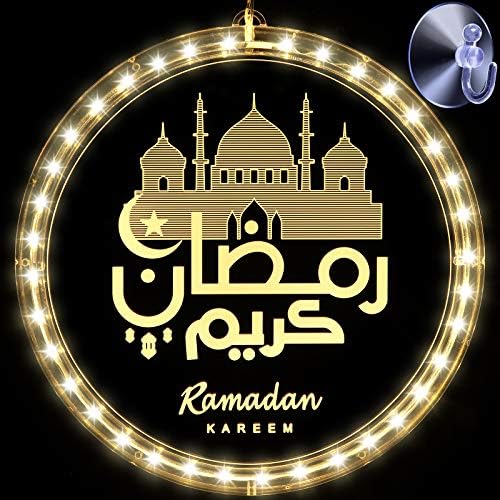 3D ramazan kareem svjetla, mjesec i zvijezda islam ukras vilinskih prozora ukrasi, islamski muslimanski stil baterija koja upravlja