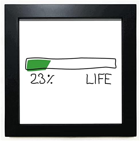 Životna energetska napretka bar 23 posto mladih crni kvadratni okvir Slika zidna tableta