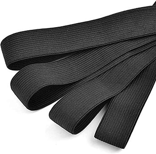 Rastezljiva 2,5 - inčna crno / bijela pletena šivaća elastična traka od 5 ili 10 jardi proizvedena u SAD-u
