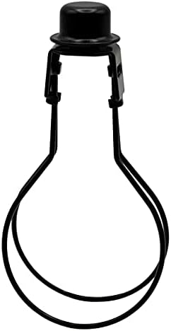 Abažur za lampu s adapterom za pričvršćivanje na žarulju s vrhom za pričvršćivanje abažura, crna boja / 1 pakiranje