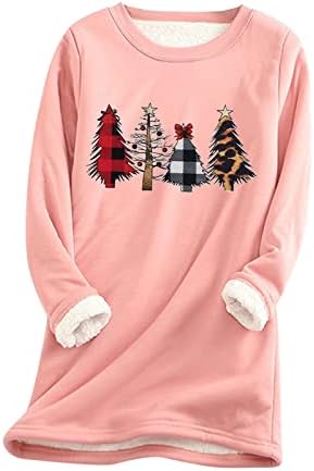 Zimske dukseve za žene, 2022 plus veličine božićni džemperi posada dugih rukava topli vrhovi pulovera