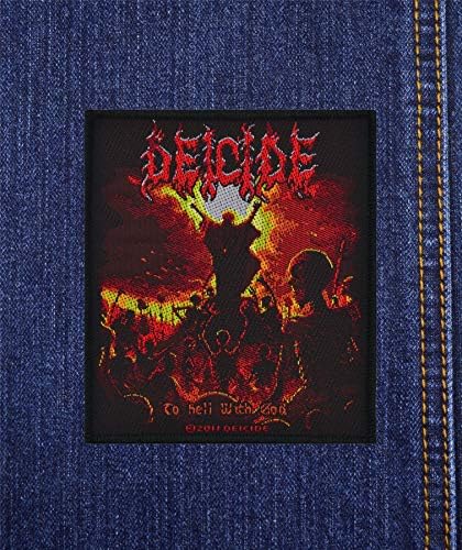 Zbog pakla s Bogom Patch naslovnica albuma Death Metal tkani šiva na Appliqueu