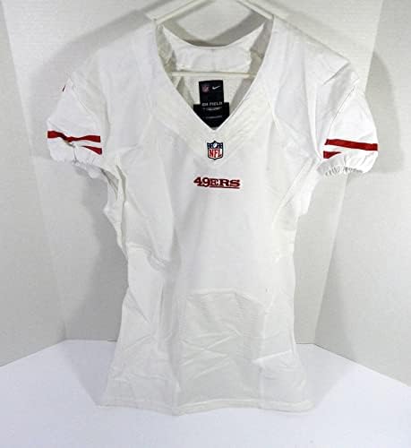2015 San Francisco 49ers prazna igra izdana White Jersey 40 dp46969 - Nepotpisana NFL igra korištena dresova