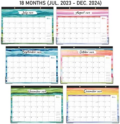 Kalendar stola 2023-2024-2023-2024 kalendar stola, 18 mjesečni kalendar stola, 2023.-prosinac.2024,16,8 x 12, 2-in-1, debeli papir