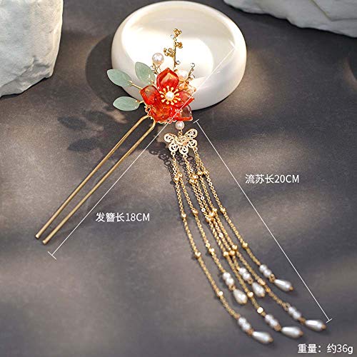 Štapići za kosu ukosnice s cvjetnim biserima Duge Rese pokrivala za glavu mladenke vjenčani ukrasi za kosu Dodaci za kinesku haljinu