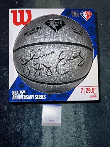 Julius Dr J Erving potpisao je košarka u košarci PILADELPHIA PSA 75. godišnjice - Košarka s autogramima