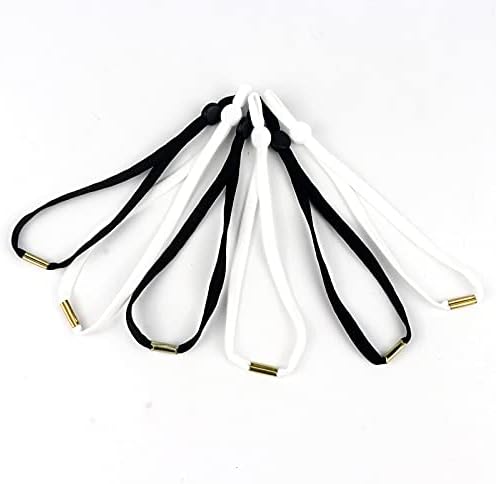 + Crno-bijeli kabel-elastična traka za šivanje s podesivom kopčom, elastični remen za uši, uže za slušalice, pribor za izradu zanata