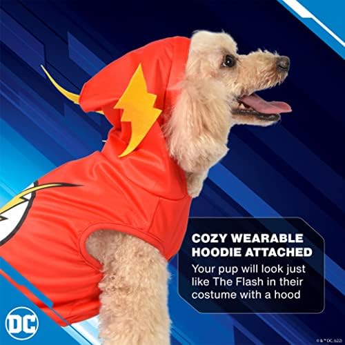 DC Comics Superhero Blash Halloween Dog kostim - 2xl | DC Superhero Halloween kostimi za pse, smiješni pseći kostimi | Službeno licencirani