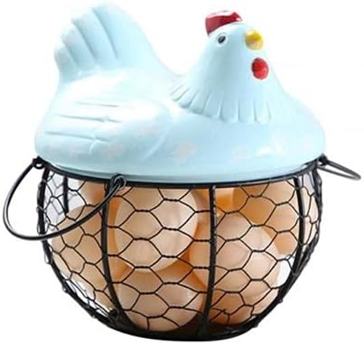 Držač jaja željezni oblik piletine keramički ornament piletina košara za pohranu voća košara za jaja dekorativni spremnik Kuhinjski
