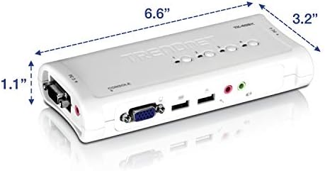TRENDnet 4-port USB KVM-switch i komplet kablova sa zvukom, Upravljanje 4 računala, USB preklopnik, Windows, Linux, Automatsko skeniranje