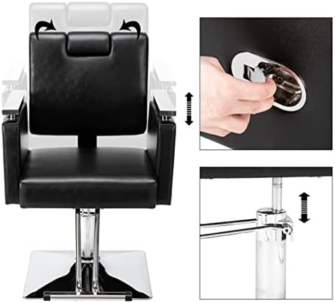 Zlbyb brijač stolica naslonjena za frizura s kvadratnim osnovnim frizerskom stolicom kozmetički salon stolica crna crna