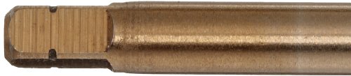 Dormer EX20 u prahu metalni čelični navojni za flautu, zlatni oksid završetak, okrugli s kvadratnim krajem, modificirani dno chamfer,