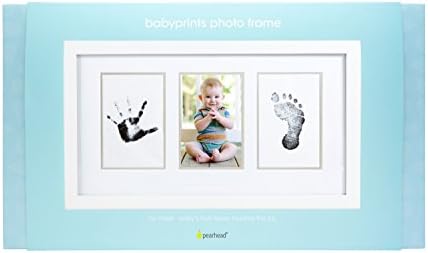 Set okvira za fotografije s otiskom ruke za novorođenče, poklon za krštenje za bebu, bijeli