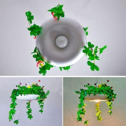 Jednostavan industrijski unutarnji fenjer, vješalica za umjetne biljke, viseća svjetiljka s bijelim ukrasom, ukras stola, viseća svjetiljka
