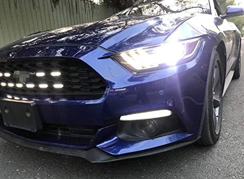 IJDMTOY OEM SAVER SAVER ZAMJENA LED dnevno trčanje Light Kit kompatibilan s 2015-2017 Ford Mustang, dimljena leća