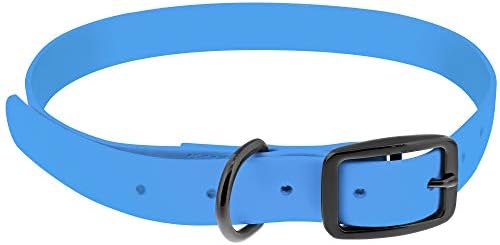 MIMU veliki silikonski ovratnik za pse - plavi 30in stilski ovratnik za pse s kopčama za zube i petlju za povodac