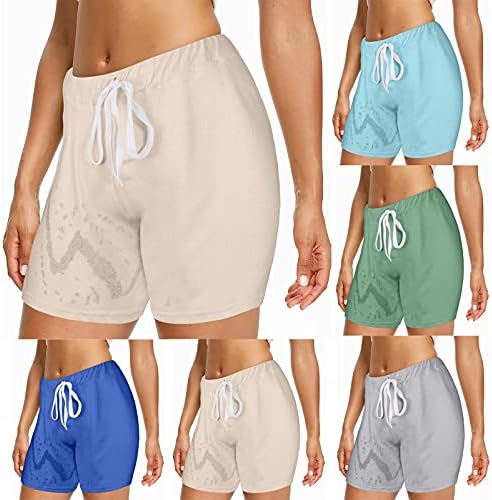Firero Lounge kratke hlače za žene opuštene fit struga čipke u obliku frenulum prozračne bermudske noge kratke kratke hlače