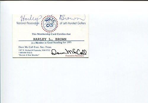 Harley Lee Brown američki WWII WAR ACE P -51 Pilot Fighter potpisao autografsku karticu - NFL Autografirani nogometni kartice