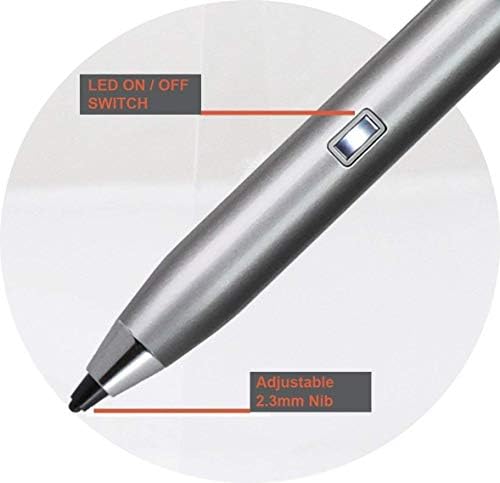 Broonel Silver Mini Fine Point Digital Active Stylus olovka kompatibilna s Huawei MediaPad T3 10 9.6