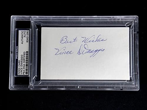 Vince DiMaggio potpisao je indeksnu karticu s autogramom M & A, certificiranu bejzbolsku momčad m & a