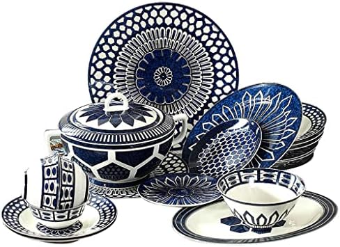 ygqzm kineska kost kineska plava zdjela zapadnjački pribor za stol set kombinacija kućanstva visoki europski zdjelica za jelo set