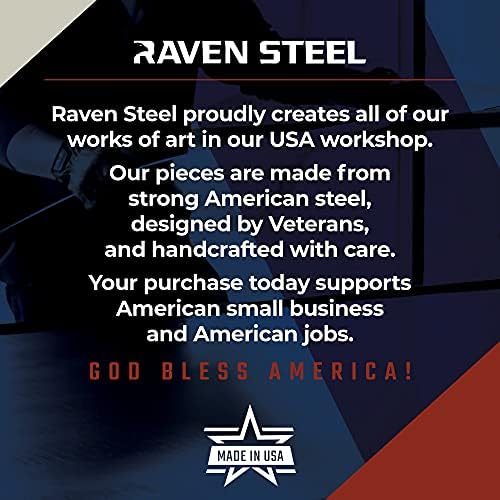 Raven Steel 30 Metalna američka zastava - Patriotska zidna umjetnost najbolja za dekor kuće ili uredski dekor - Made u SAD -u od strane
